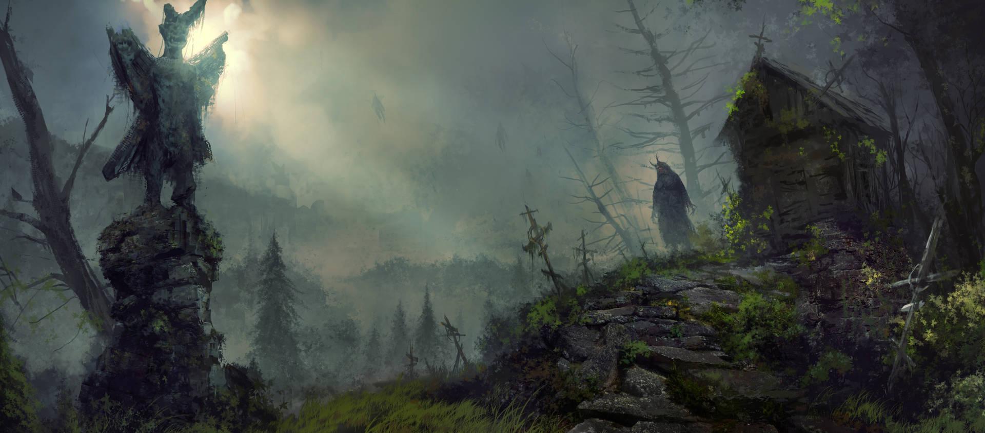 Download Diablo Forest View Concept Art Wallpaper
