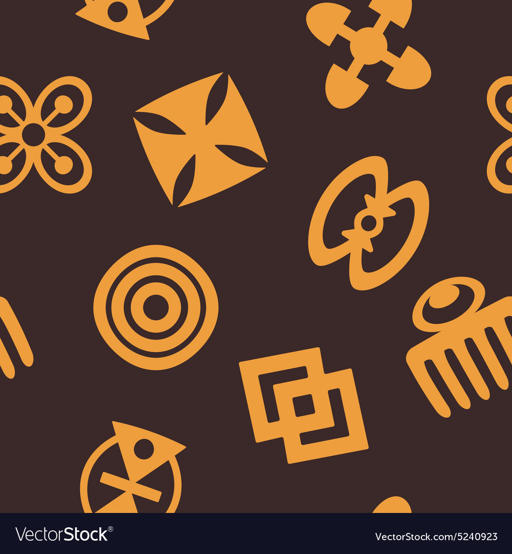 Free download Seamless background with adinkra symbols Vector Image ...