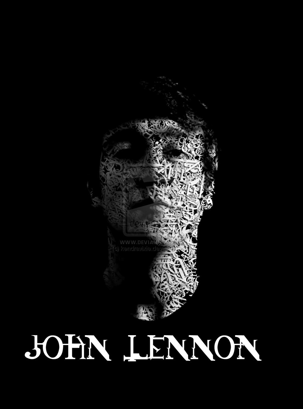 John Lennon In Typography By Kendravixie