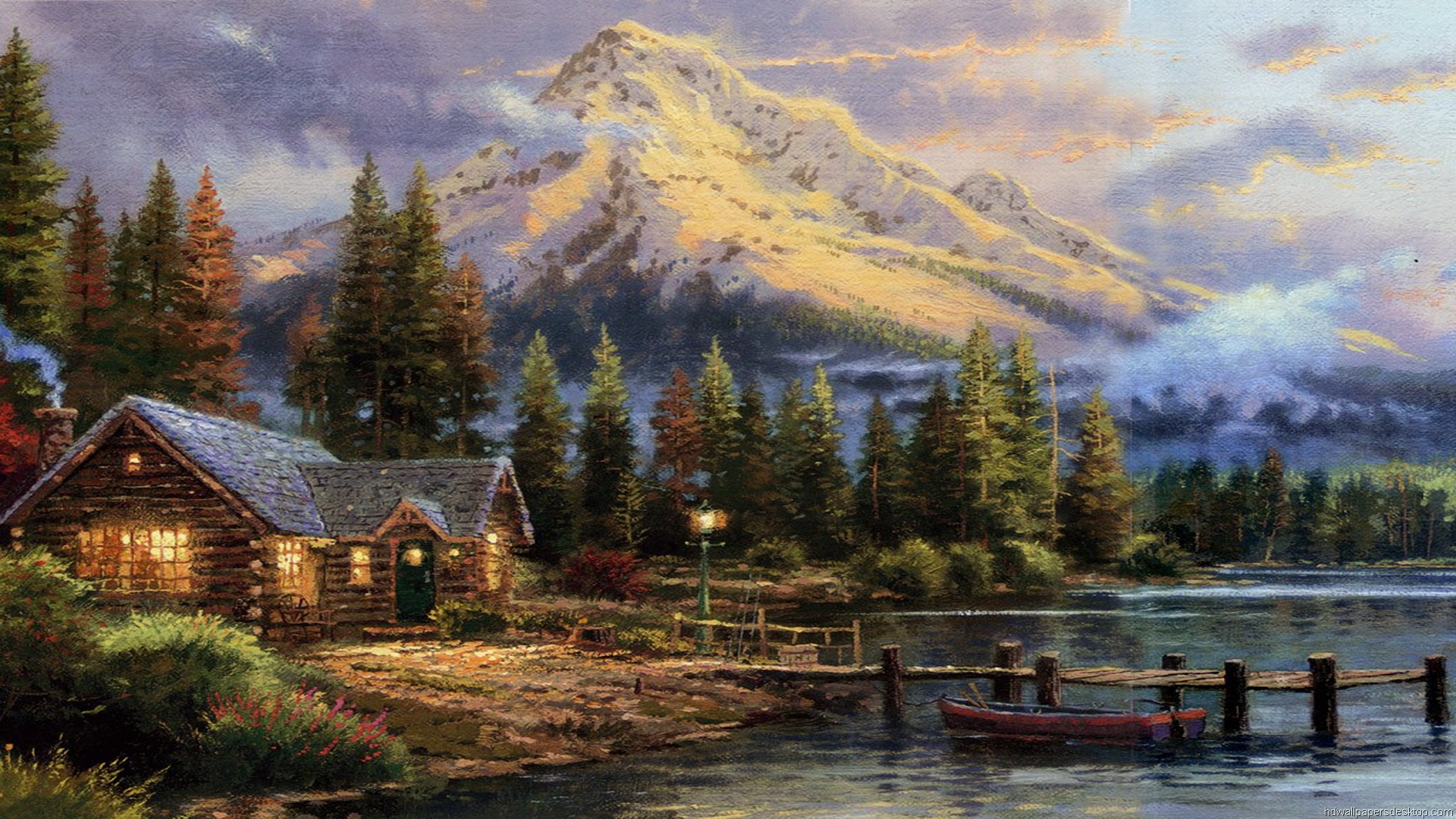 Thomas Kinkade Fall Desktop Wallpaper - WallpaperSafari