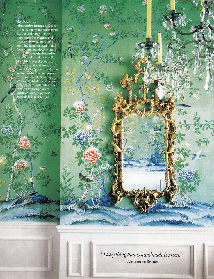 De Gournay Wallpaper Chandelier And Frame All Exquisite The Is