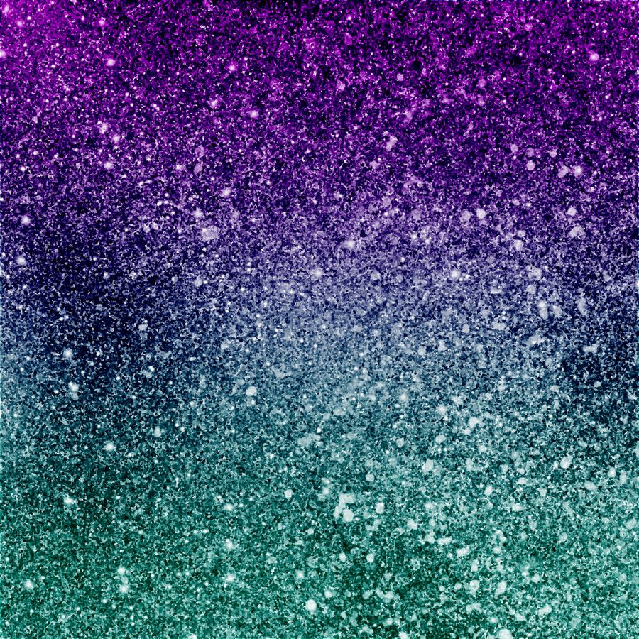 Pretty Sparkly Purple Blue Turquoise Glitter Gradient Throw Pillow