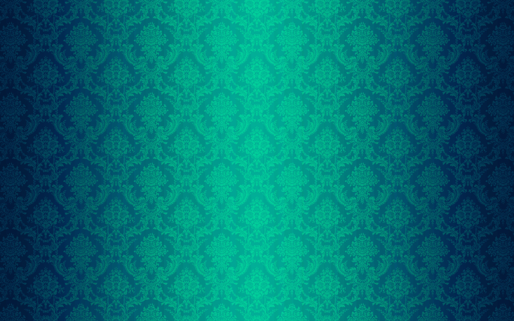 Teal Damask Background Wallpaper Ii By
