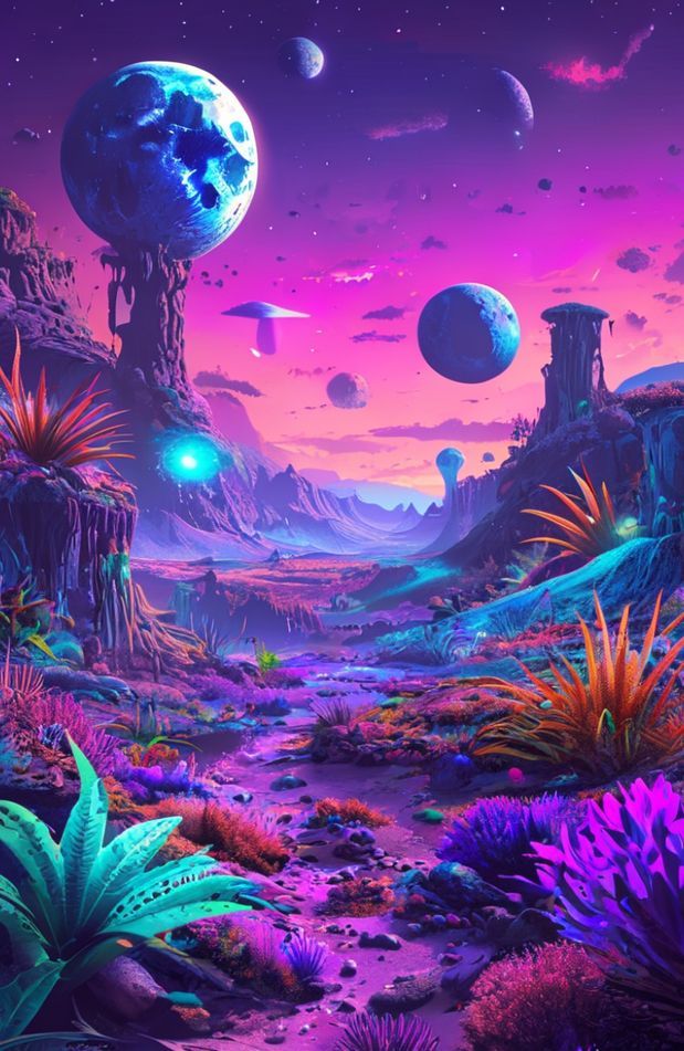 Alien Planet Landscapes Wallpaper