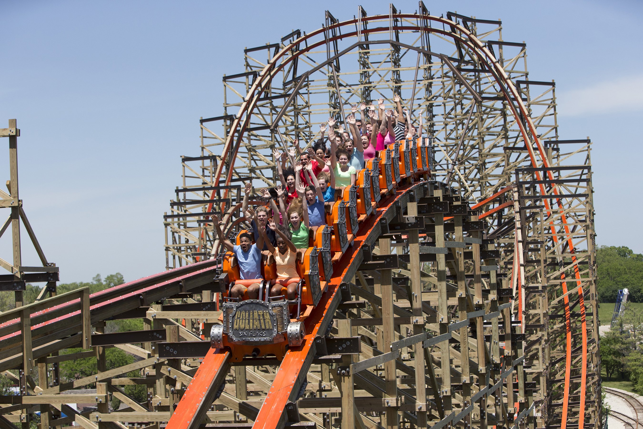 Roller Coaster Amusement Park Fun Rides 1roll Adventure Summer People