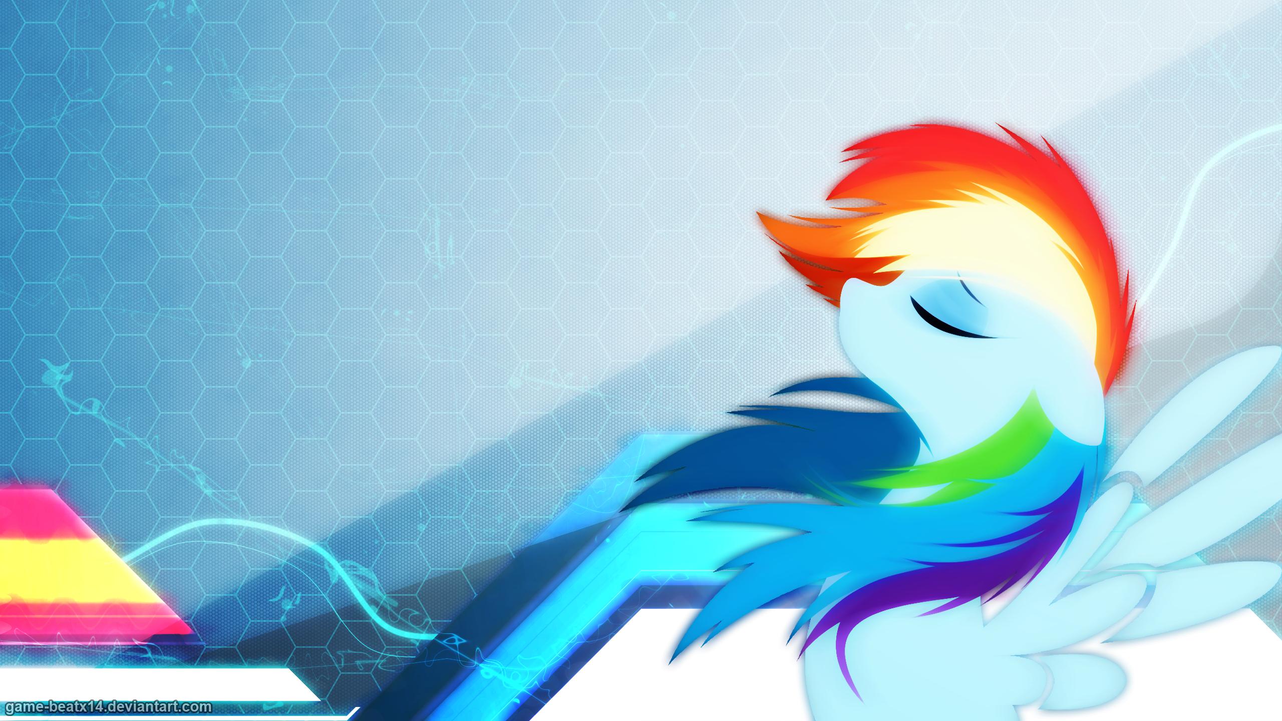 Minimalistic Rainbow Dash Wallpaper Wide HD