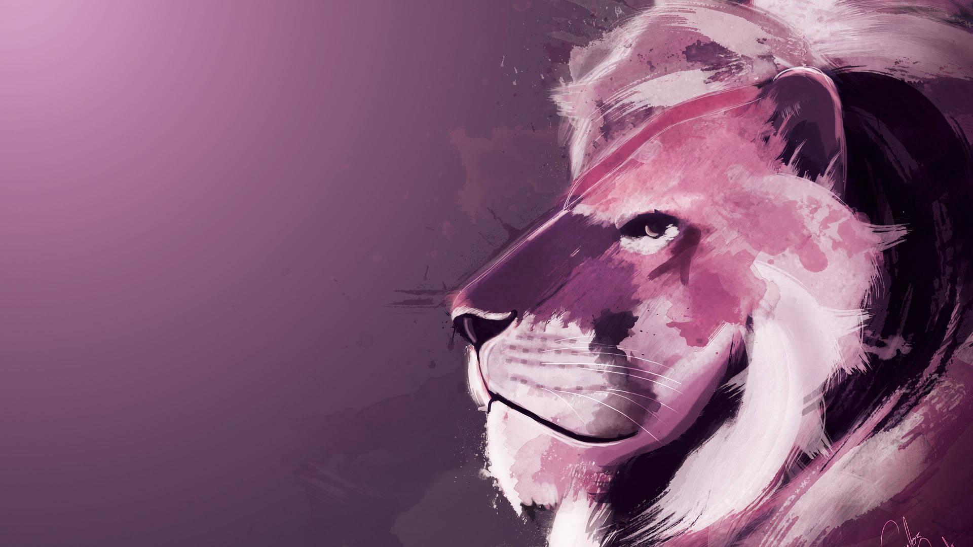 Download 4K Ultra HD Lions Pink Wallpaper