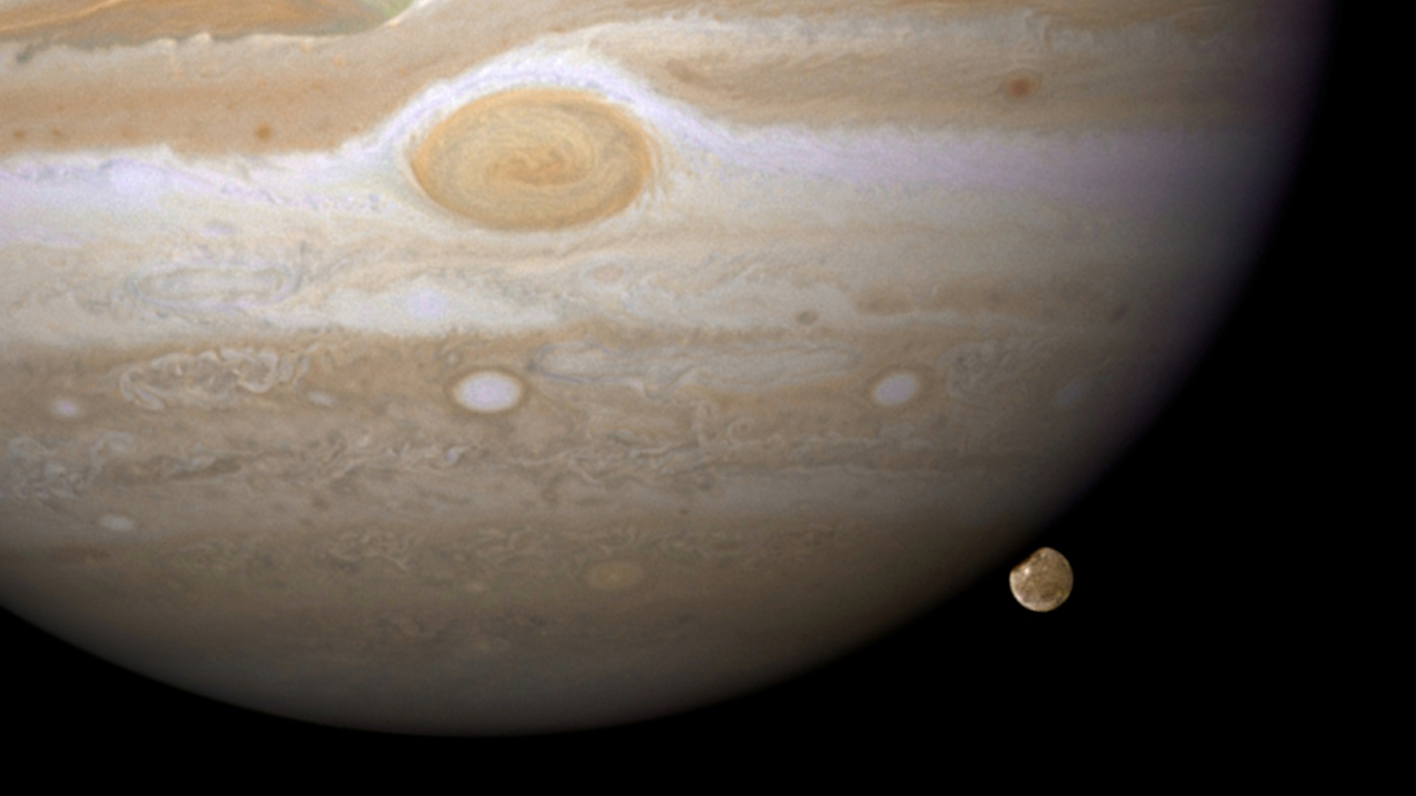 Jupiter And Ganymede The Universe Wallpaper