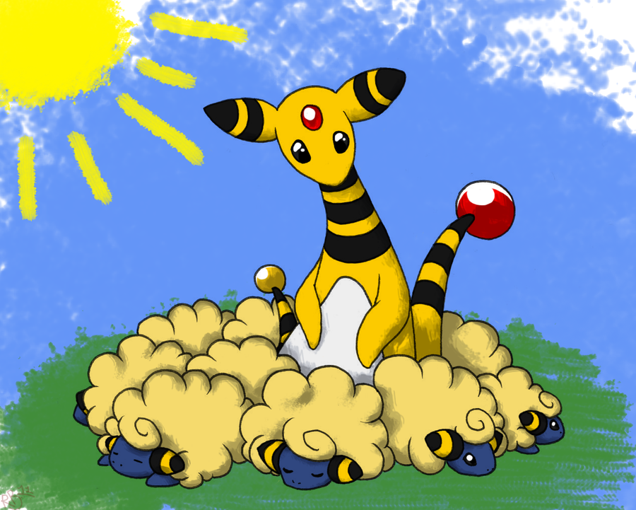 Mama Ampharos By Queenofcuttlefishes