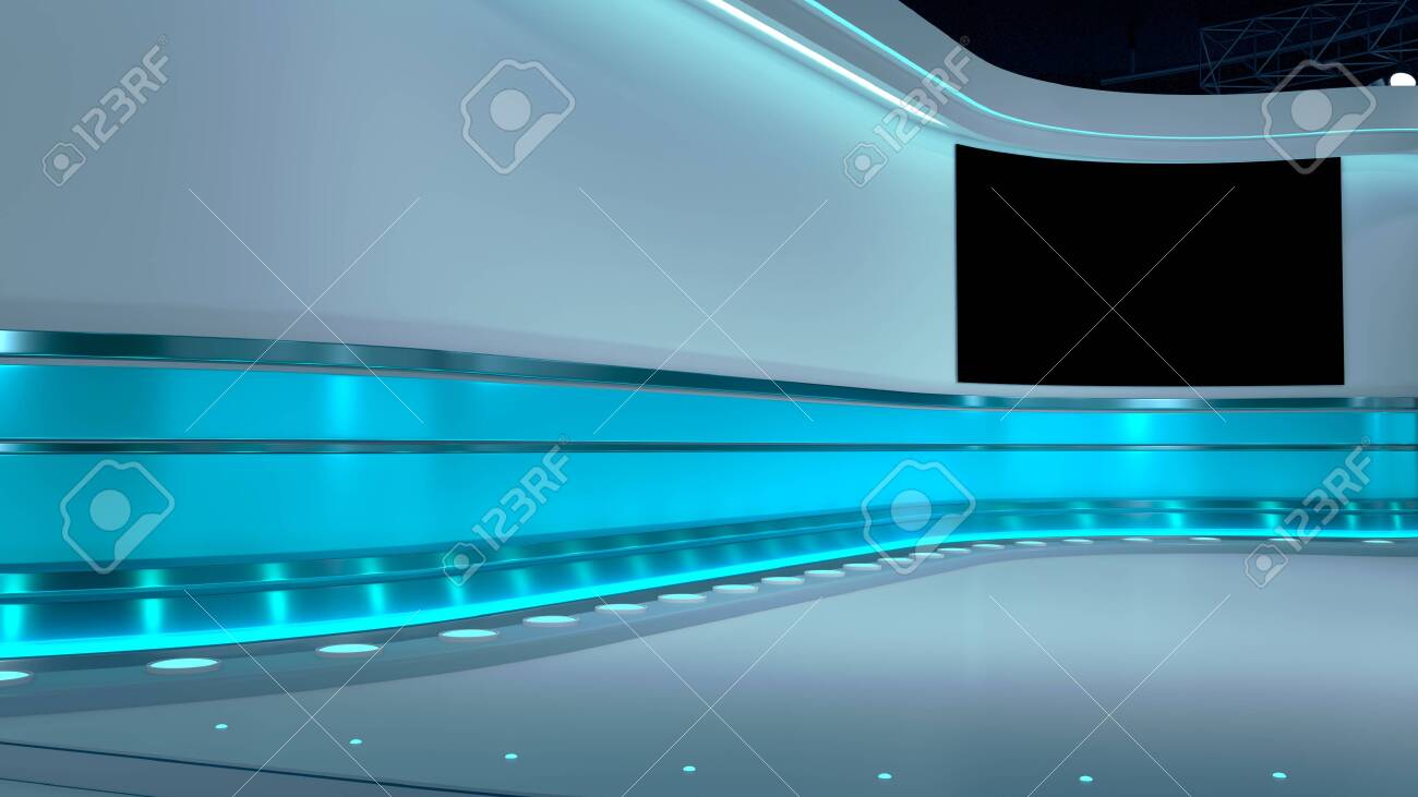 TV Virtual Studio Background 3d Illustration Stock Photo Picture