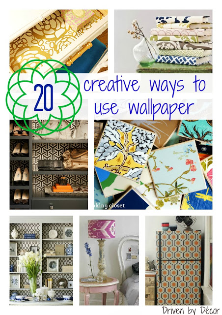 Use wallpaper wrapping paper or even fabric to add a beautiful