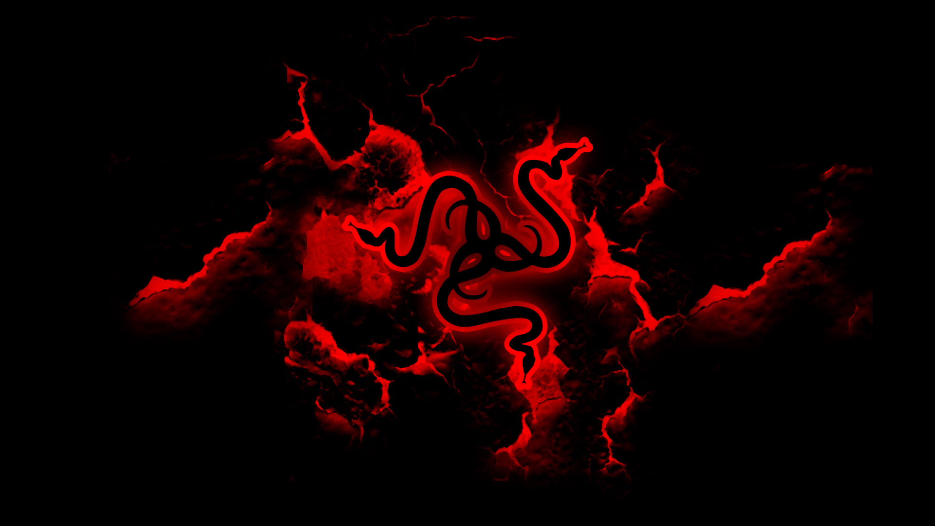 Razer Red Logo Black Background HD 1080p Wallpaper