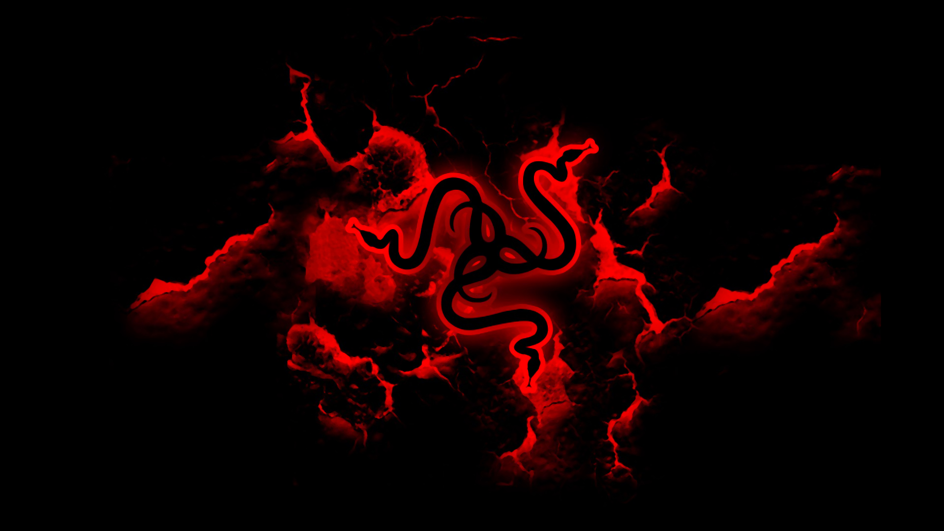 Razer Red Logo Black Background Hd 1080p Wallpaper