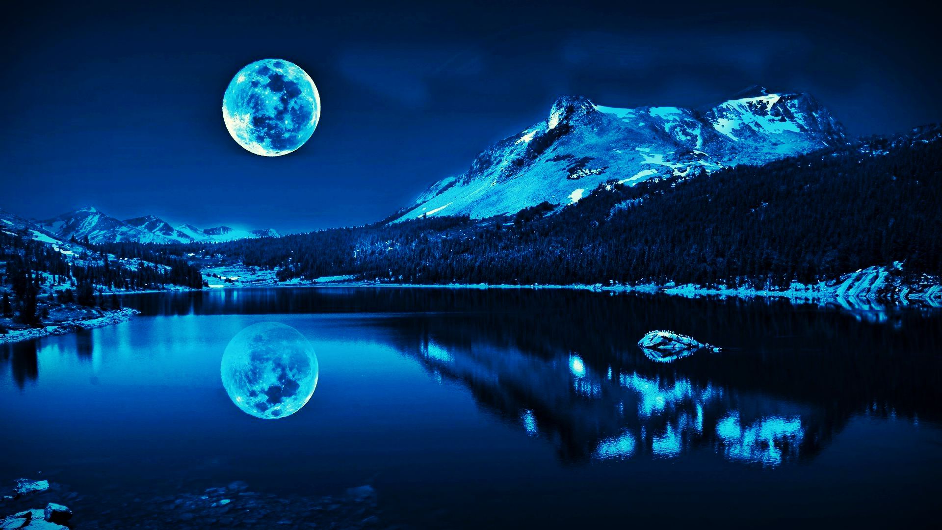 Pics Photos The Blue Moon Wallpaper
