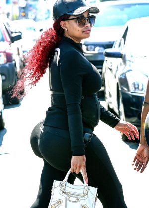 Blac Chyna In Black Tights Out Los Angeles