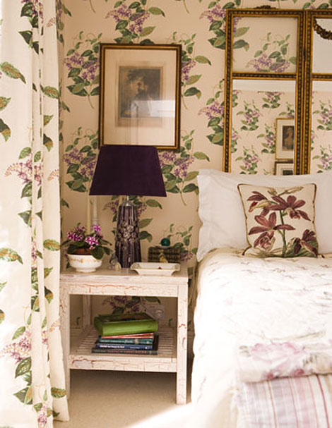 Madras Violet Wallpaper Which Is A Slightly Edgier Floral Print