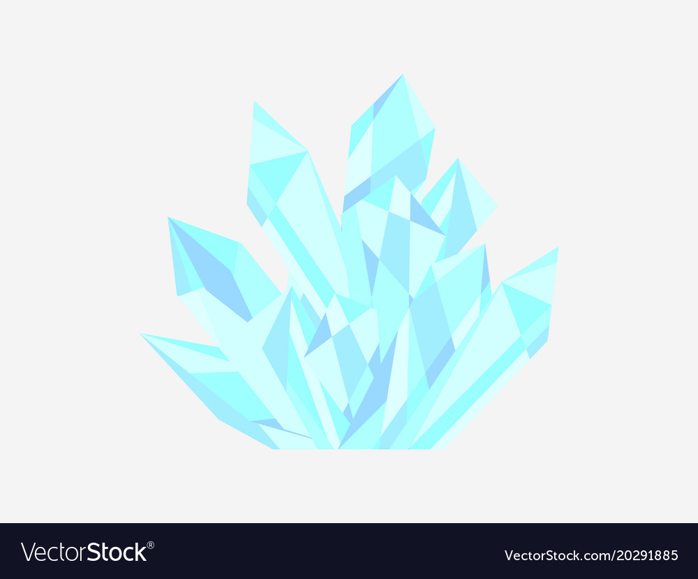 Crystal Isolated On White Background Minerals Vector Image