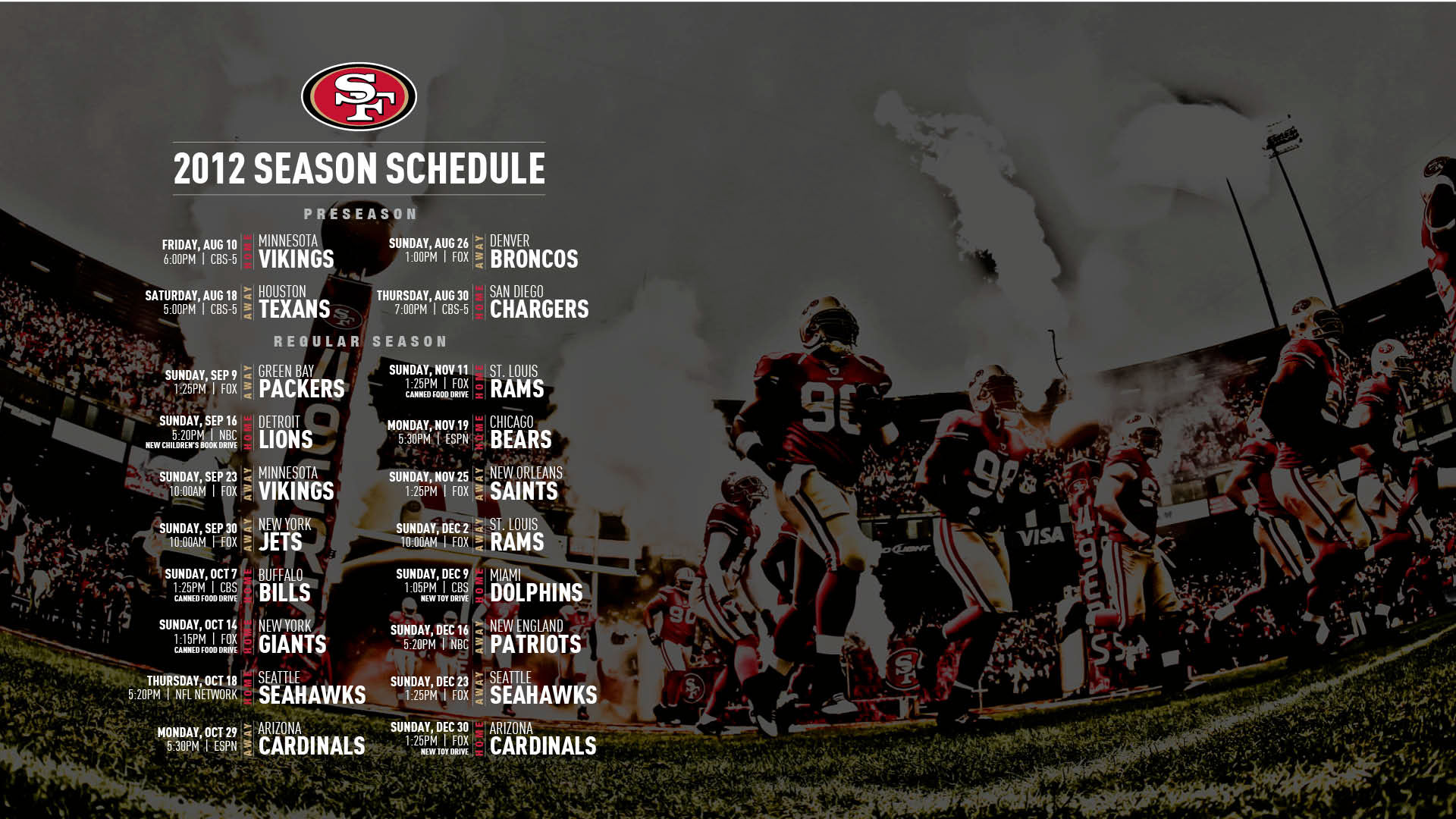 49ers Schedule Desktop