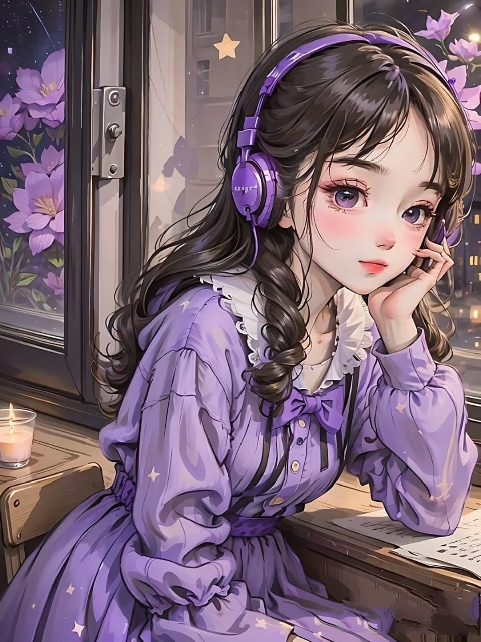 Beautiful Girl Cartoon Image Wallpaper