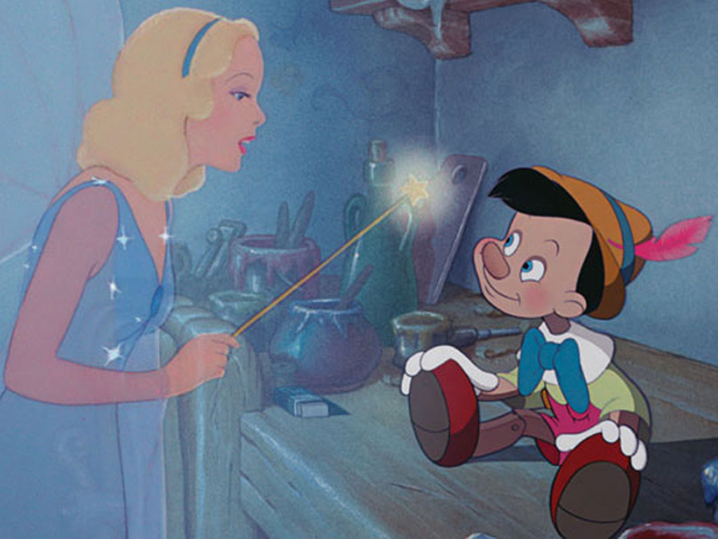 Wallpaper Description Of Blue Fairy Talking To Pinocchio