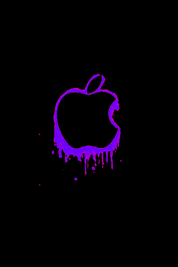 Neon Purple Apple Logo Ipod Touch iPhone Backgroun By Forever A Lone