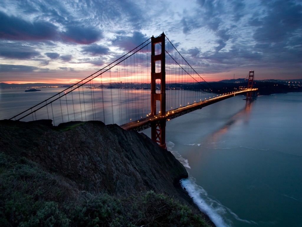 Golden Gate Bridge Landscapes Cities HD Wallpaper