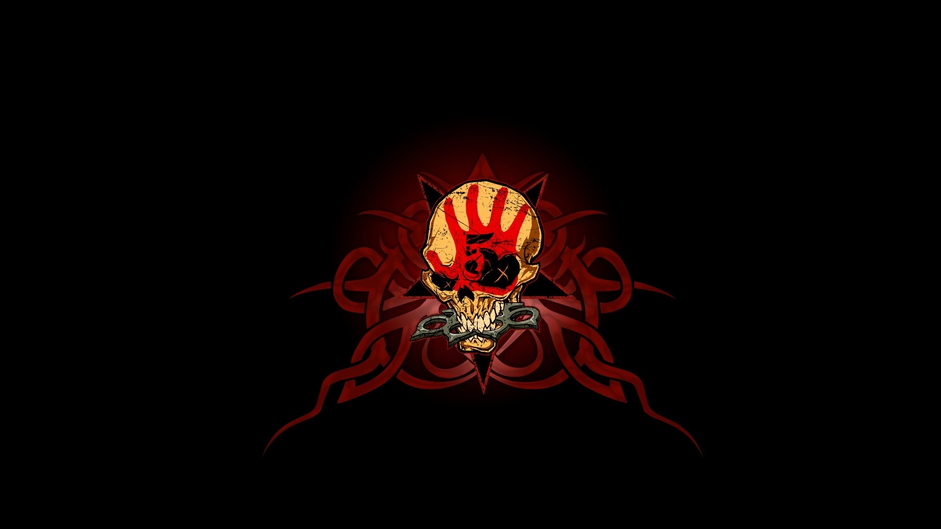 Abstract Red Skull Wallpaper HD