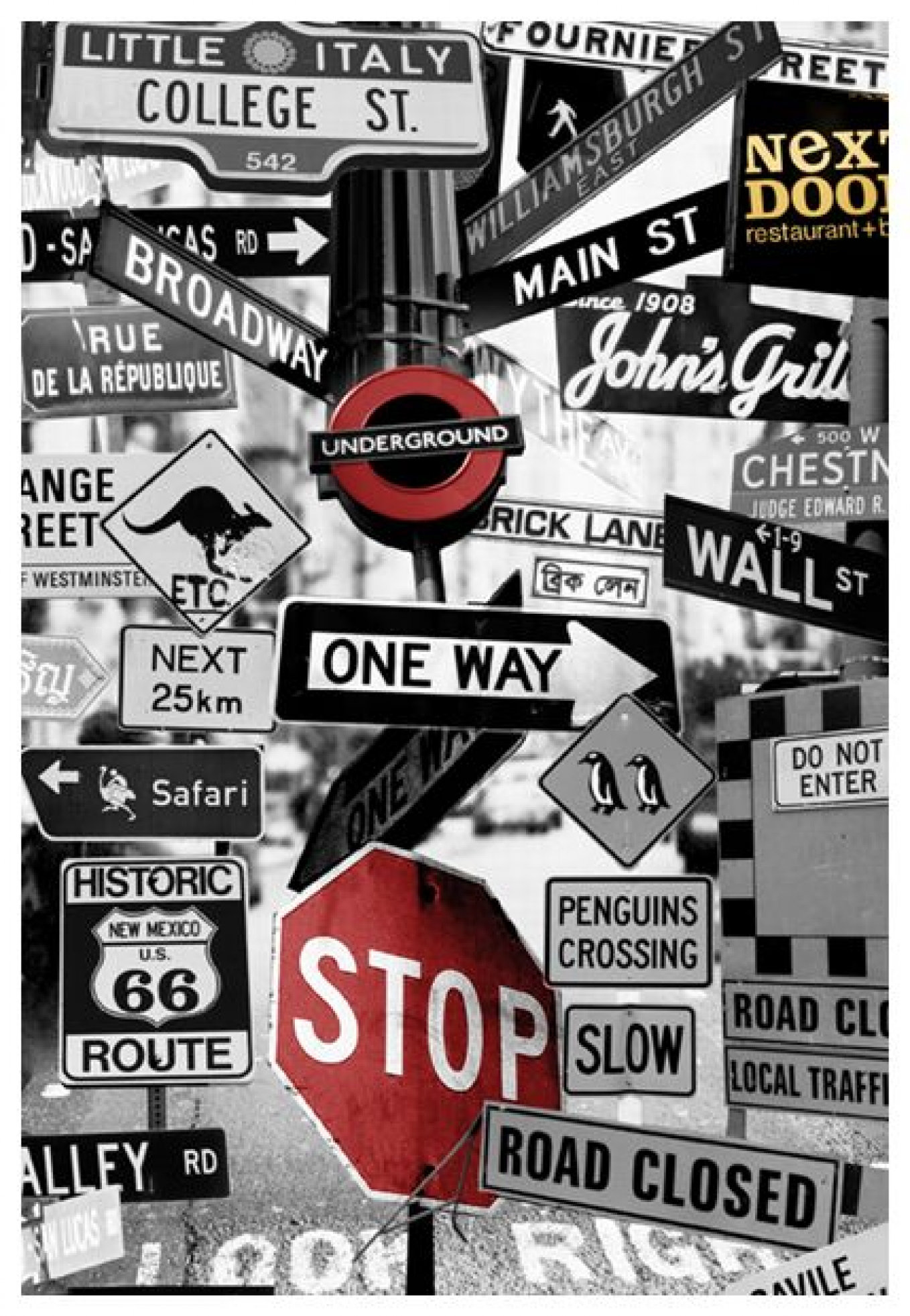 Street Signs Mural By Mr Perswall Wallpaper Direct