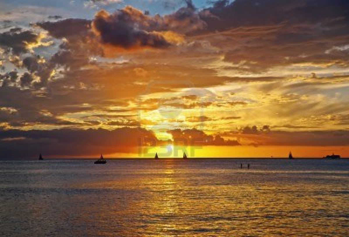 Waikiki Beach Sunset Wallpaper In Honolulu As Ed From