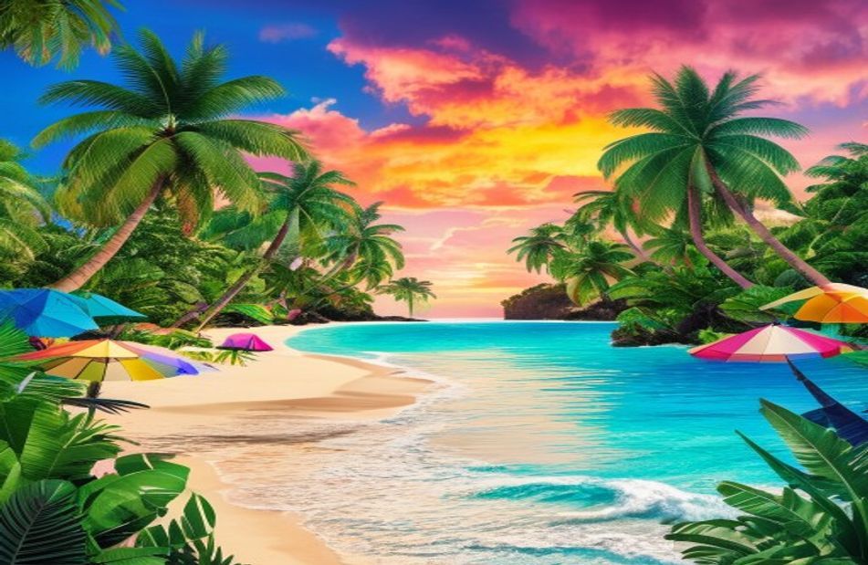 Tropical Island Wallpaper