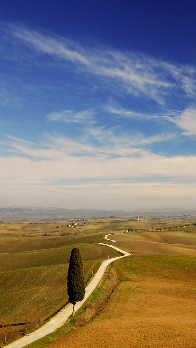 Tuscany Landscape iPhone 5s Wallpaper