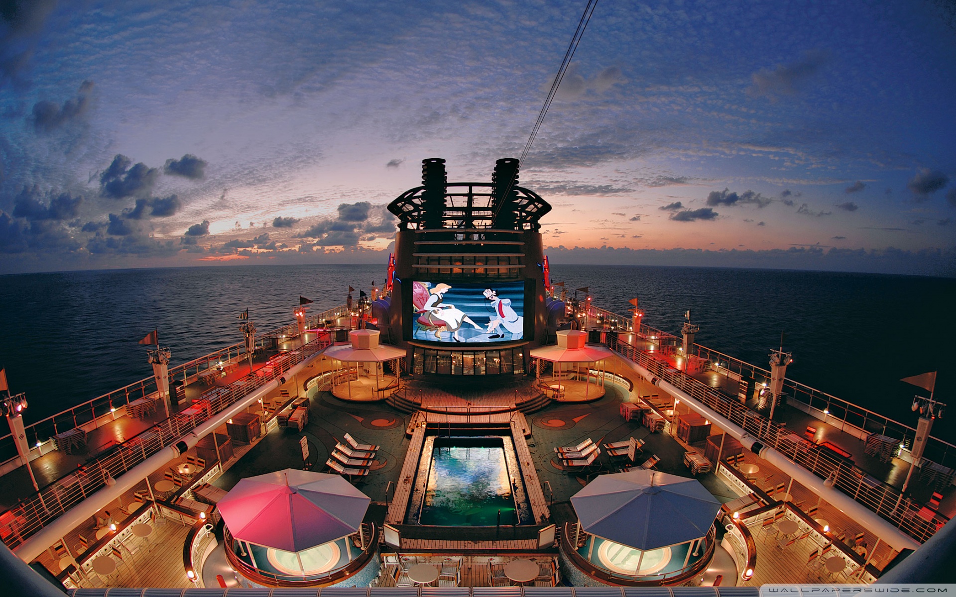 cruise ship deck background