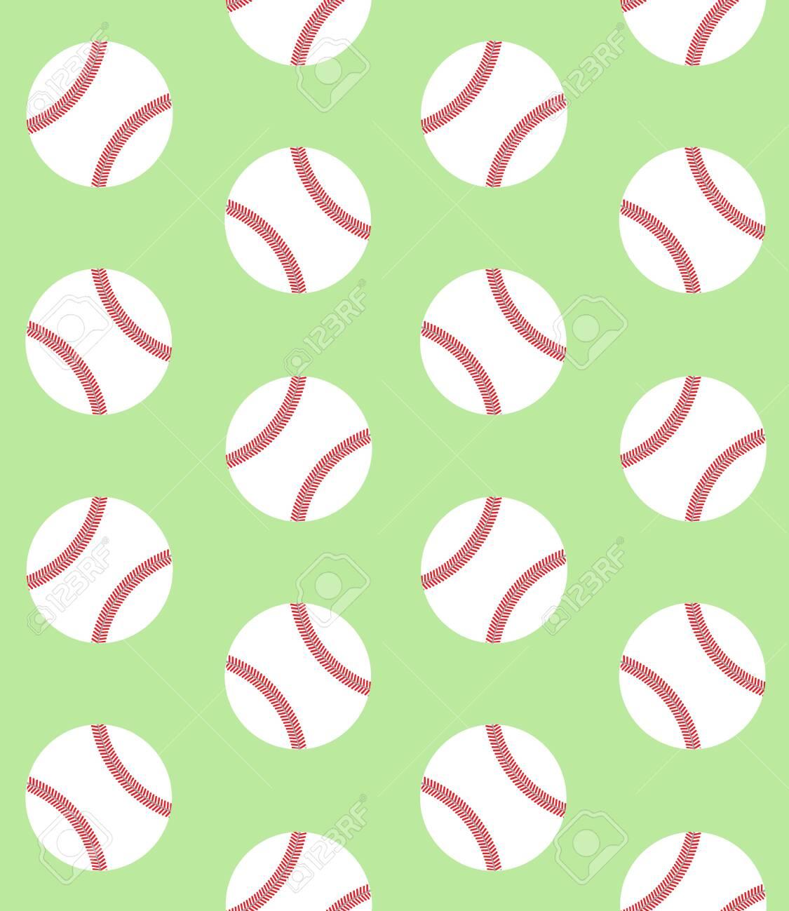 Free download Vector Seamless Pattern Of Flat Cartoon Baseball