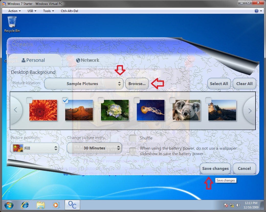 Windows Desktop Background Wallpaper Change In Starter