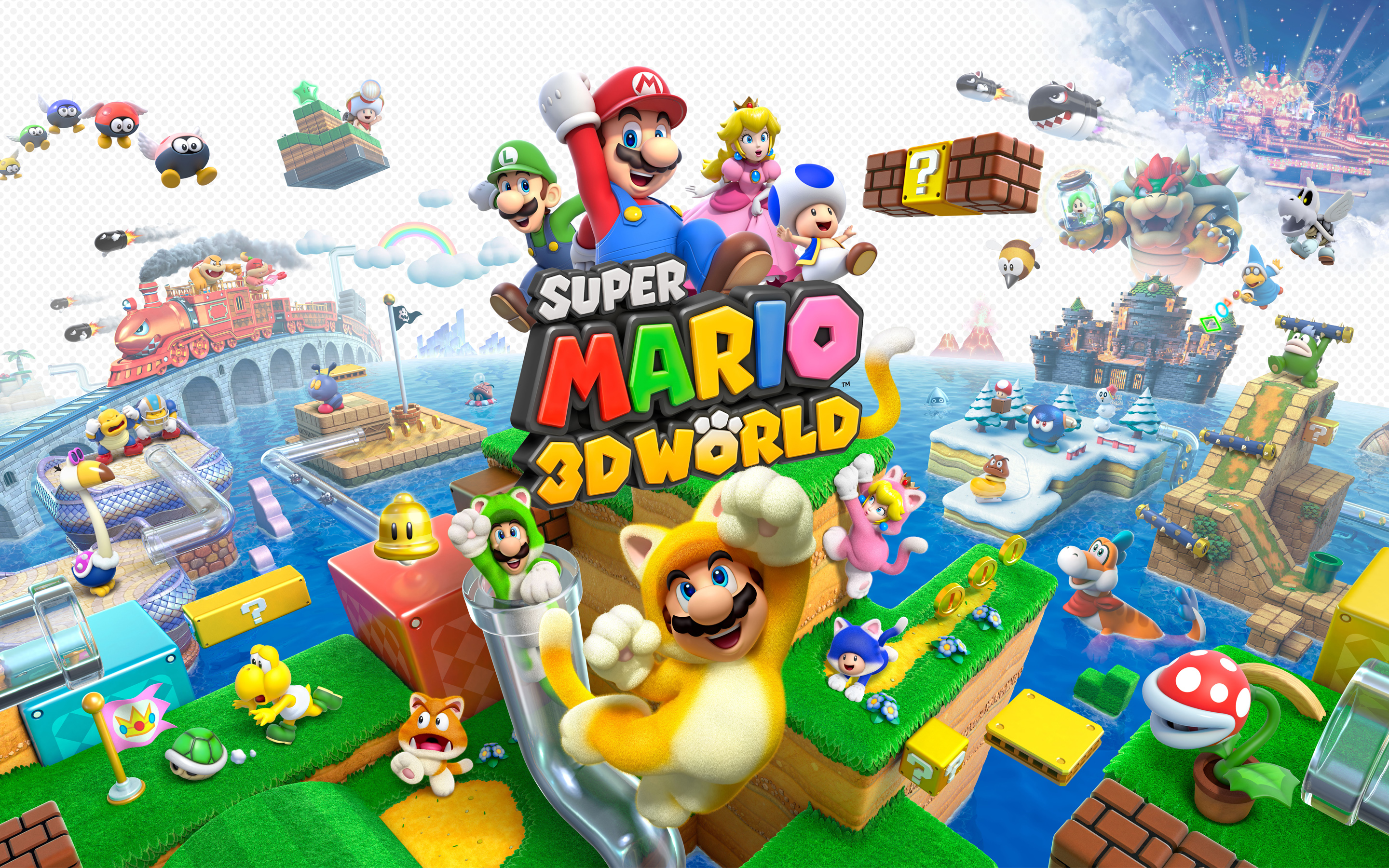 Những bức ảnh nền của Super Mario 3D World được thiết kế tinh tế với màu sắc tươi sáng và rực rỡ. Được làm bằng công nghệ cao, chúng sẽ đem đến cho bạn cảm giác mới lạ khi trang trí cho desktop của bạn. Hãy đến và khám phá những hình ảnh độc đáo của Super Mario 3D World ngay!