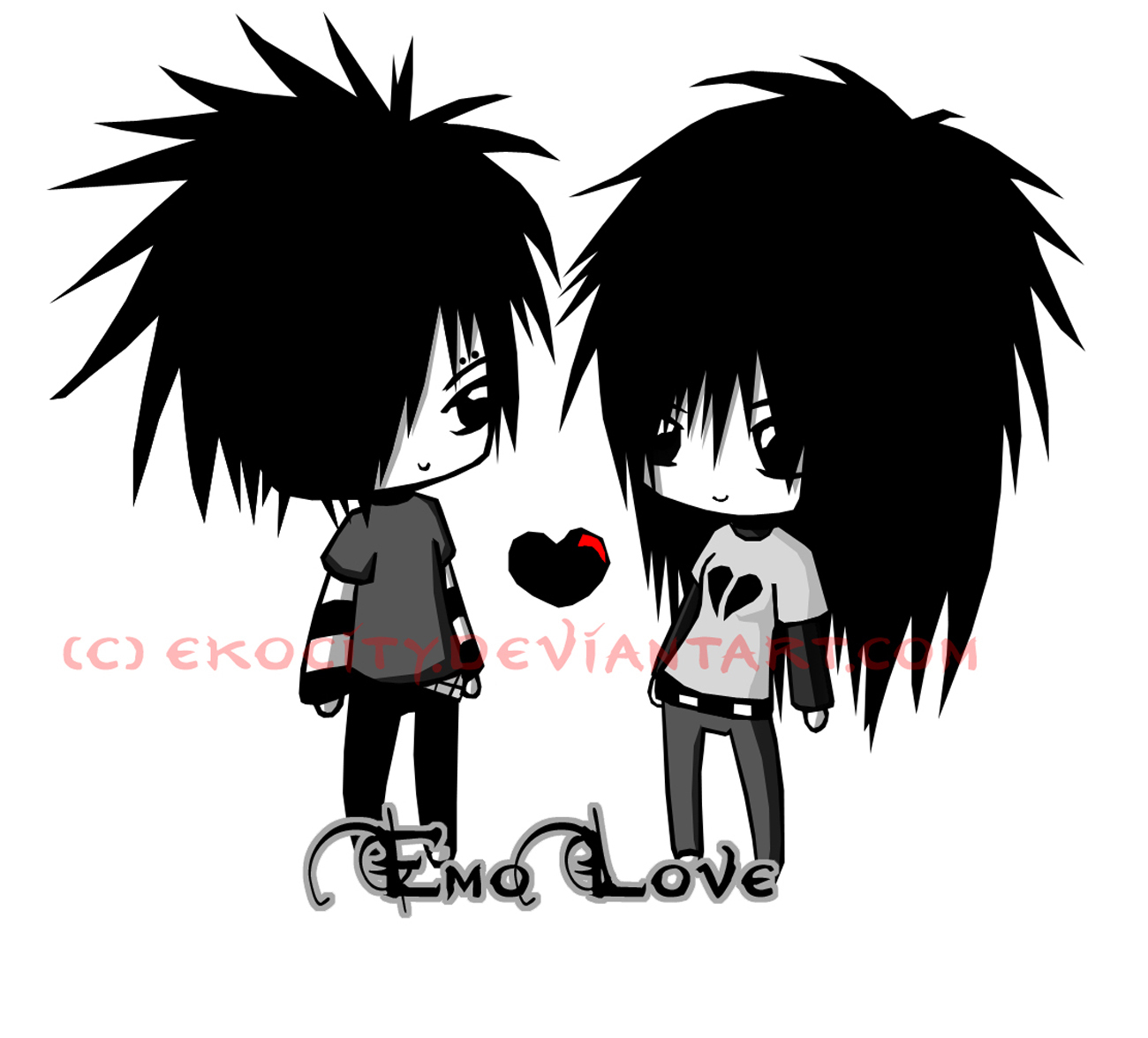 Cute Emo Wallpapers Wallpapersafari Download Free Love Gambar Kartun Vector