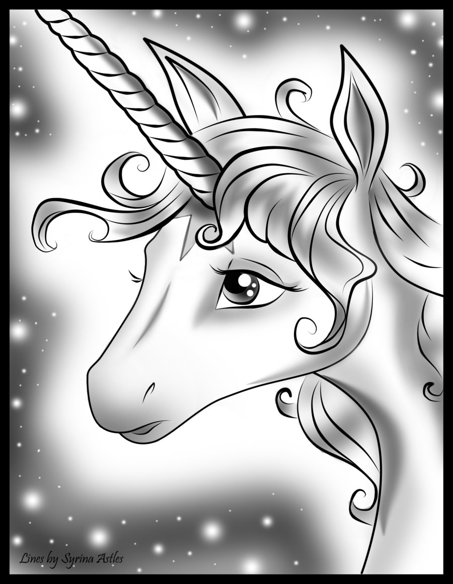 Media The Last Unicorn Lined And Shaded By Artist Rainbow Beanicorn