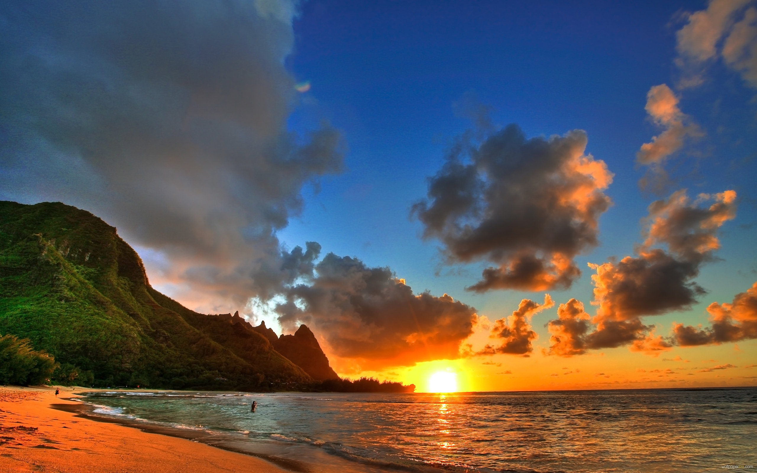Hawaiian Sunset Widescreen Wallpaper