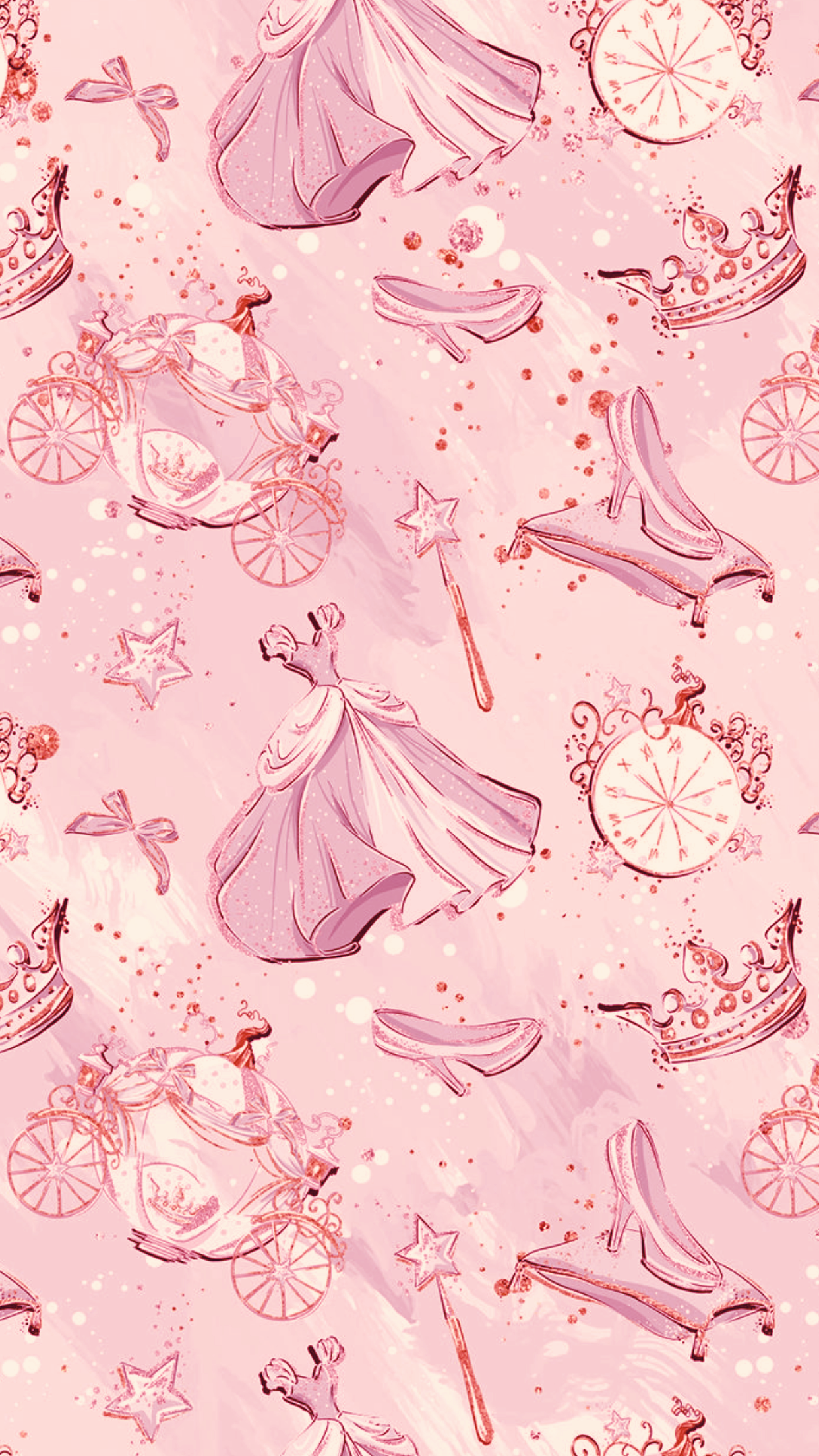 Pink Cinderella iPhone Wallpaper Disney