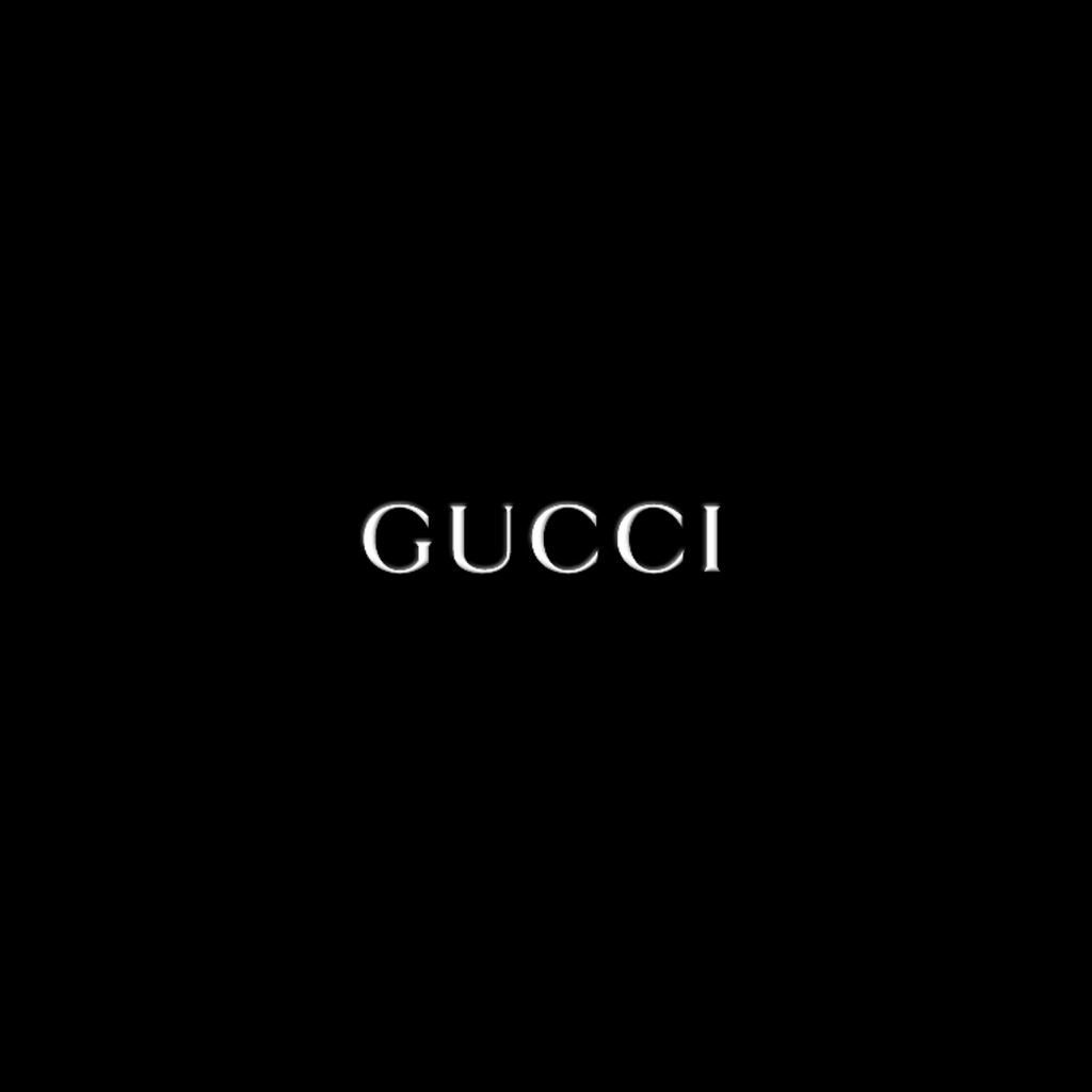 Gucci Logo on Black Wallpaper for Apple iPad Mini 1024x1024