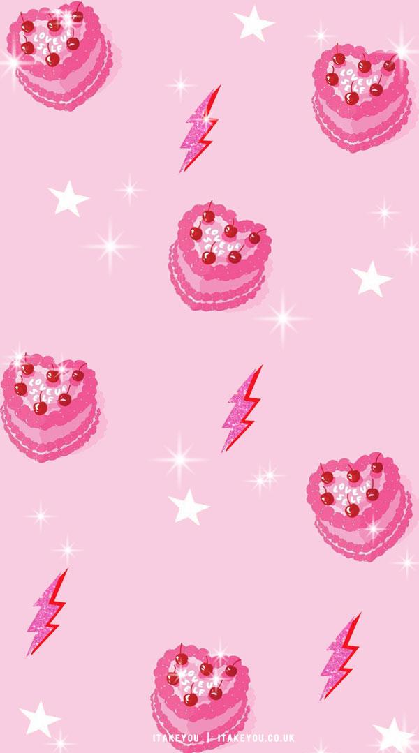 Summer Aesthetic Wallpaper Ideas Pink Cake Lighting
