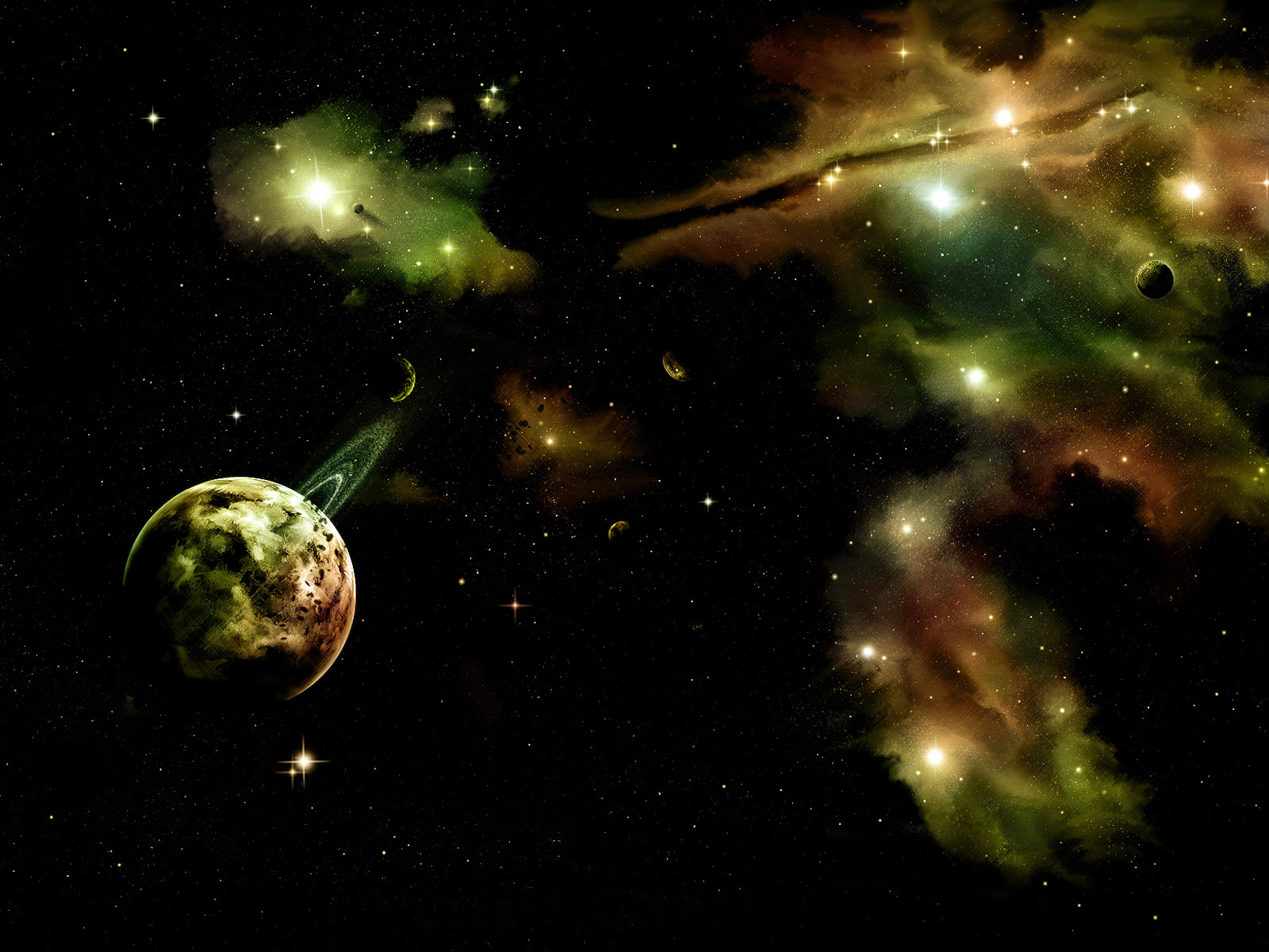 Digital Universe Wallpaper Which Is Under The Space