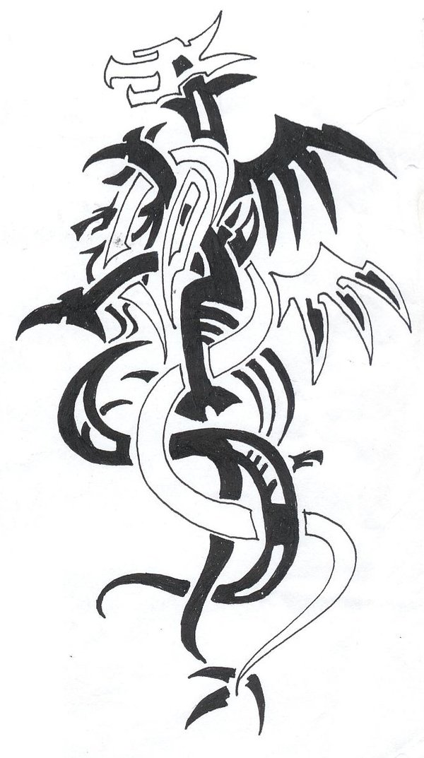 Black And White Dragon Wallpaper
