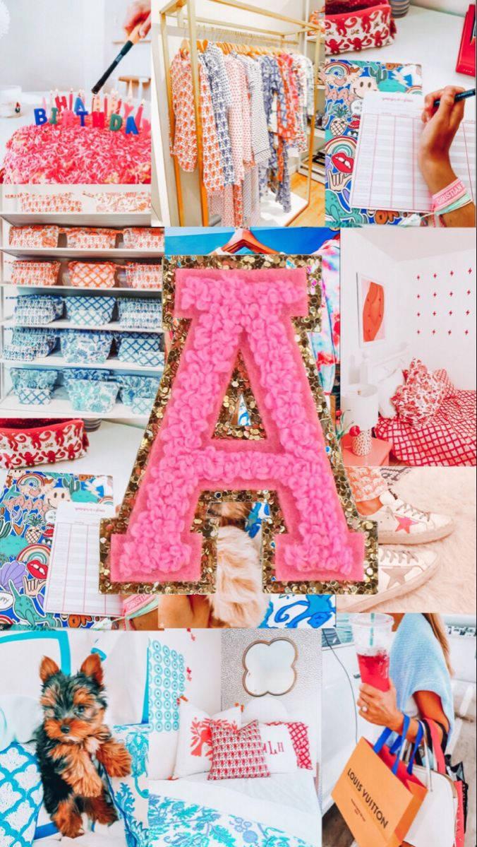 Download Preppy Letter A Collage Wallpaper
