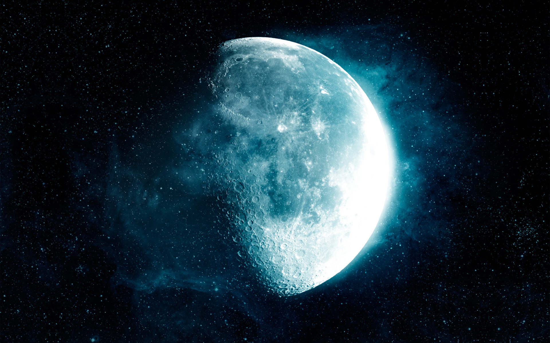 Black background Fog Moon Stars wallpapers and images   wallpapers