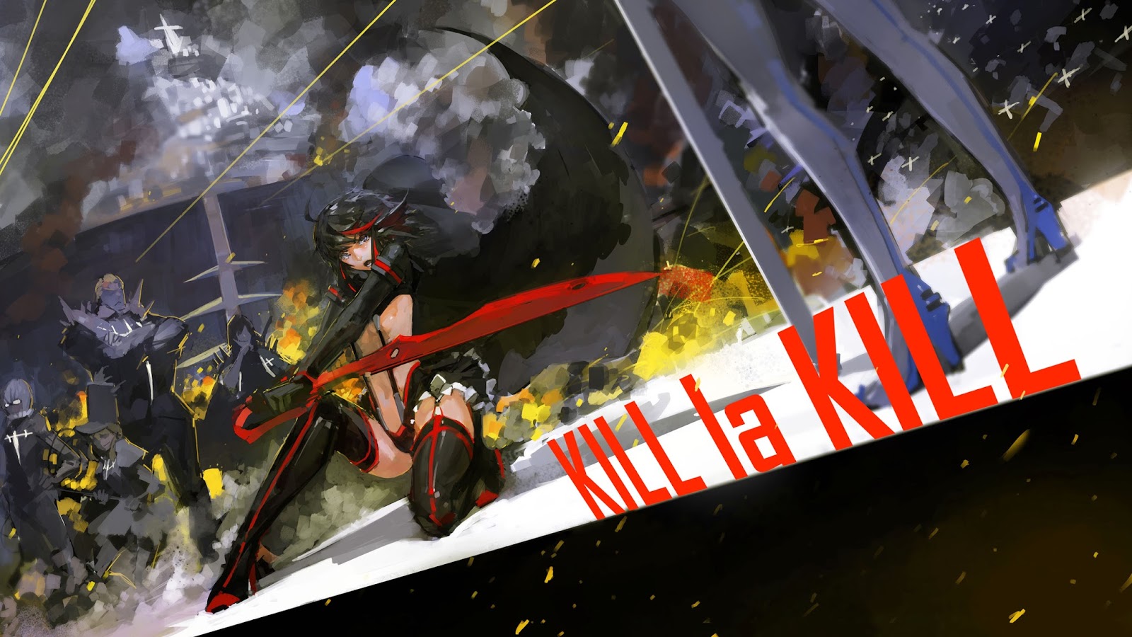 Kill La Kill Matoi Ryuuko Anime Girl Wallpaper HD Sword Weapona24 1600x900