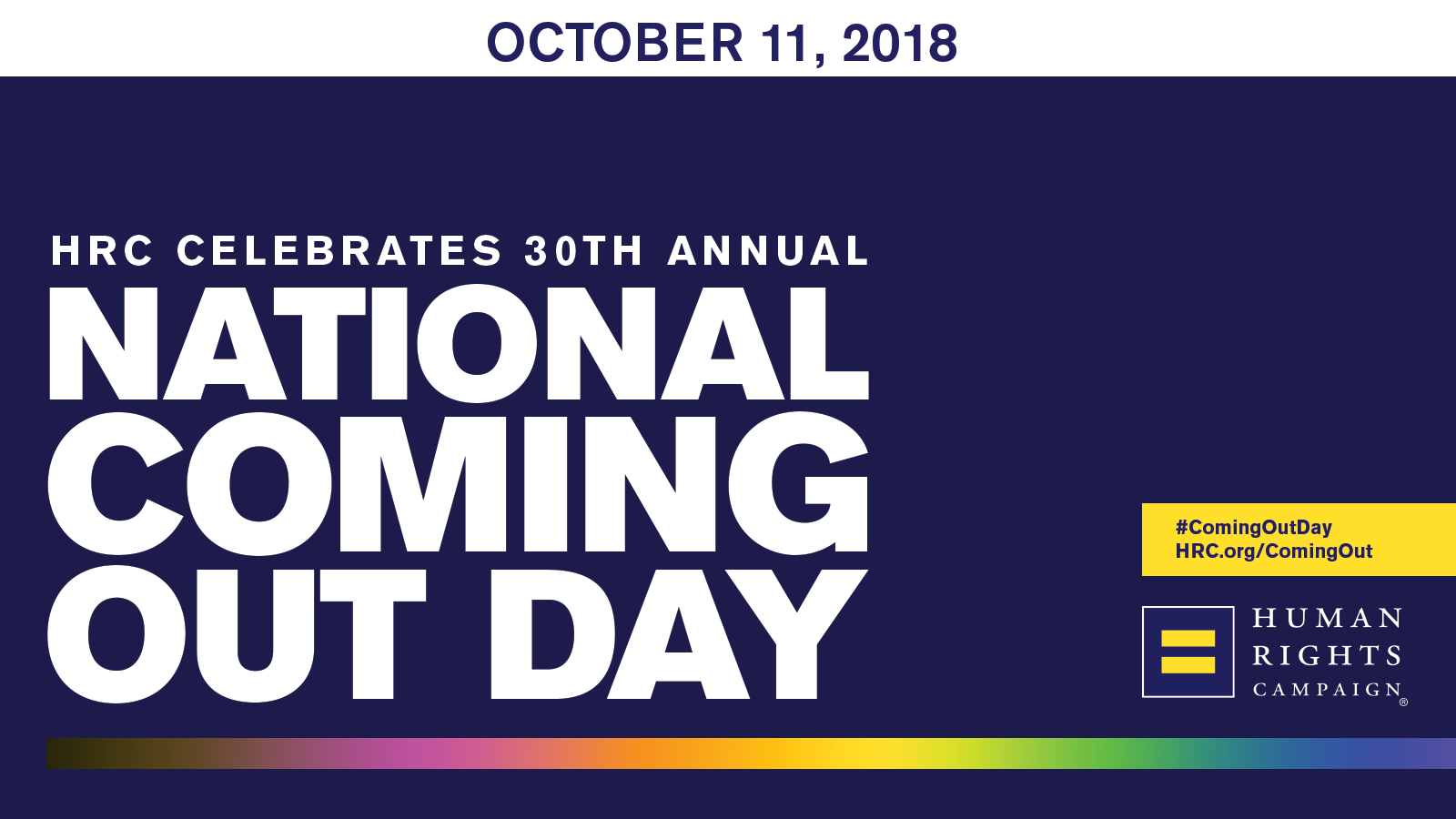 Hrc Celebrates 30th Annual National Ing Out Day Human Rights