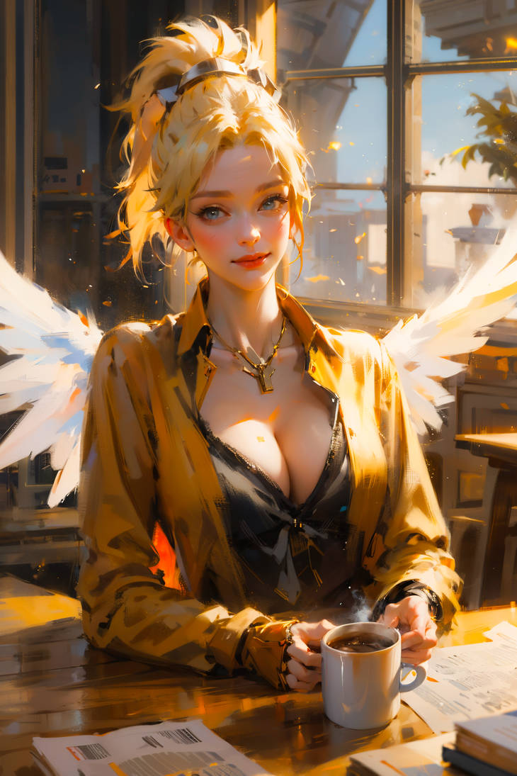 Mercy Overwatch Fan Art By Misssiah Dg8r8n4 Pre Wallpaper