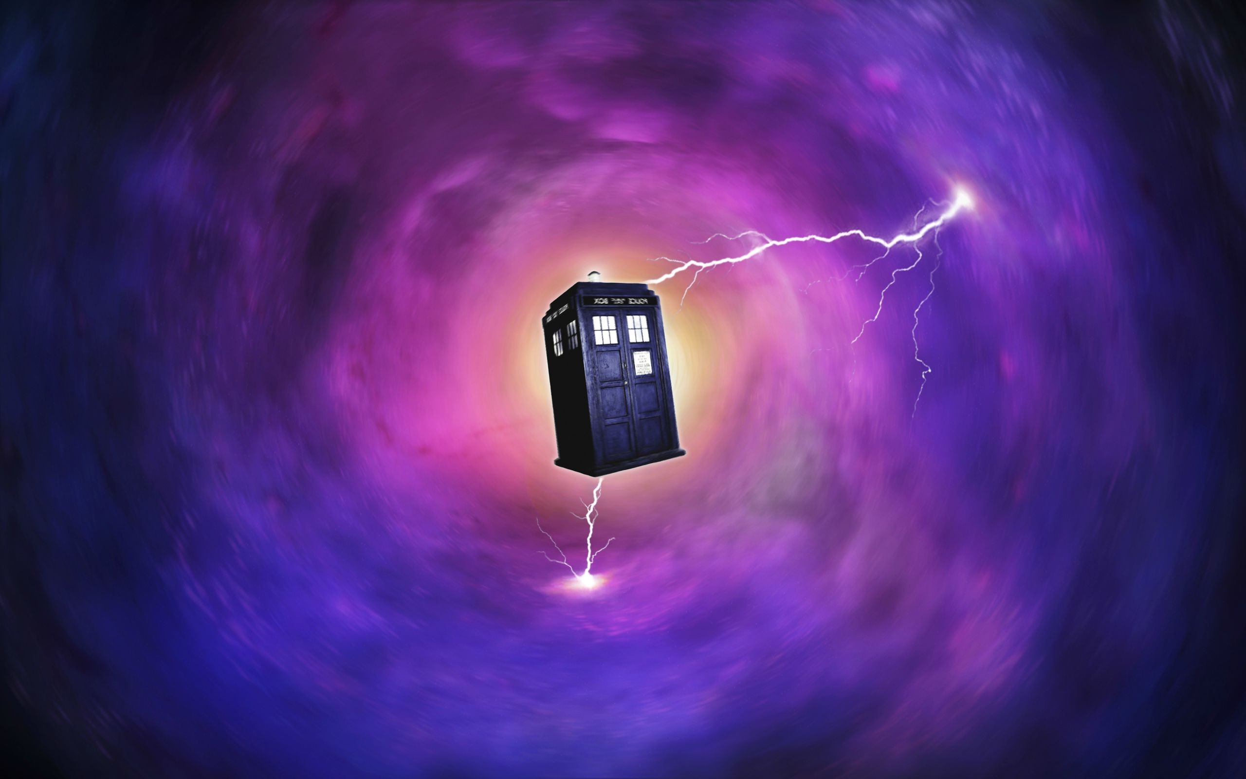 Lightning Tardis Space Doctor Who Wallpaper HD Desktop And