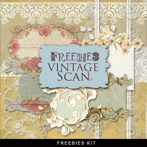 Free download Scrap Kit Old Vintage Style Floral PNG Images For ...